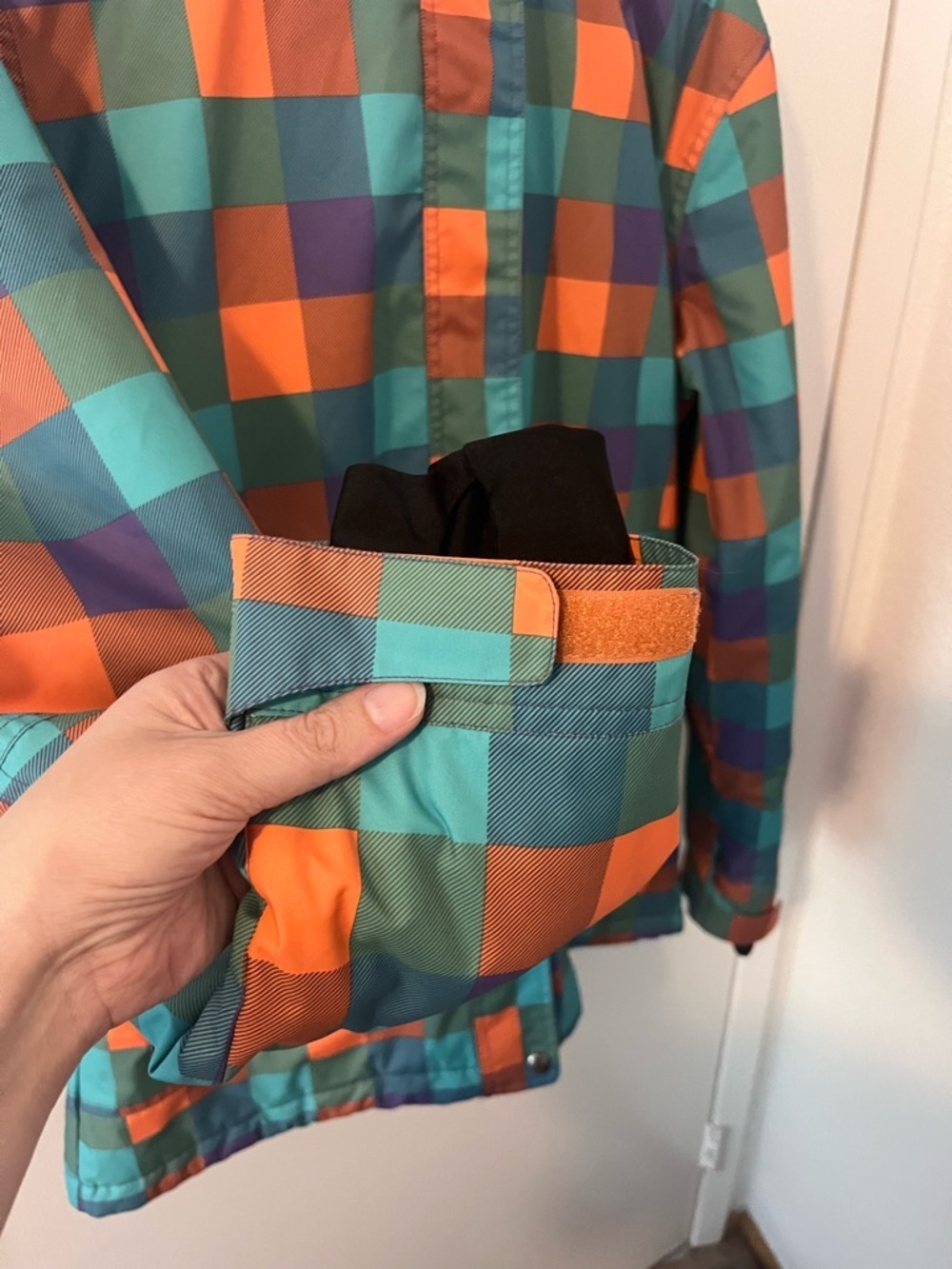 Women's GSOU Plaid Print Snowboarding Ski Jacket Hoodie Size Large - Picture 4 of 16